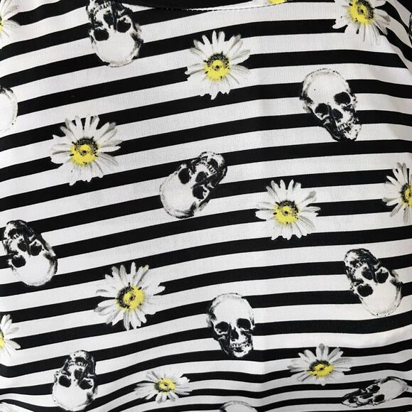 Hot Topic Daisy May Stripe Skull Dress Size S Jersey Open Back Sleeveless NWT - Picture 6 of 6